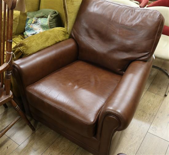 A leather armchair